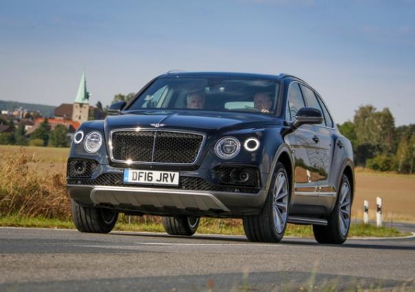 Erprobungsfahrzeug Bentley Bentayga Diesel.  Foto:Bentley